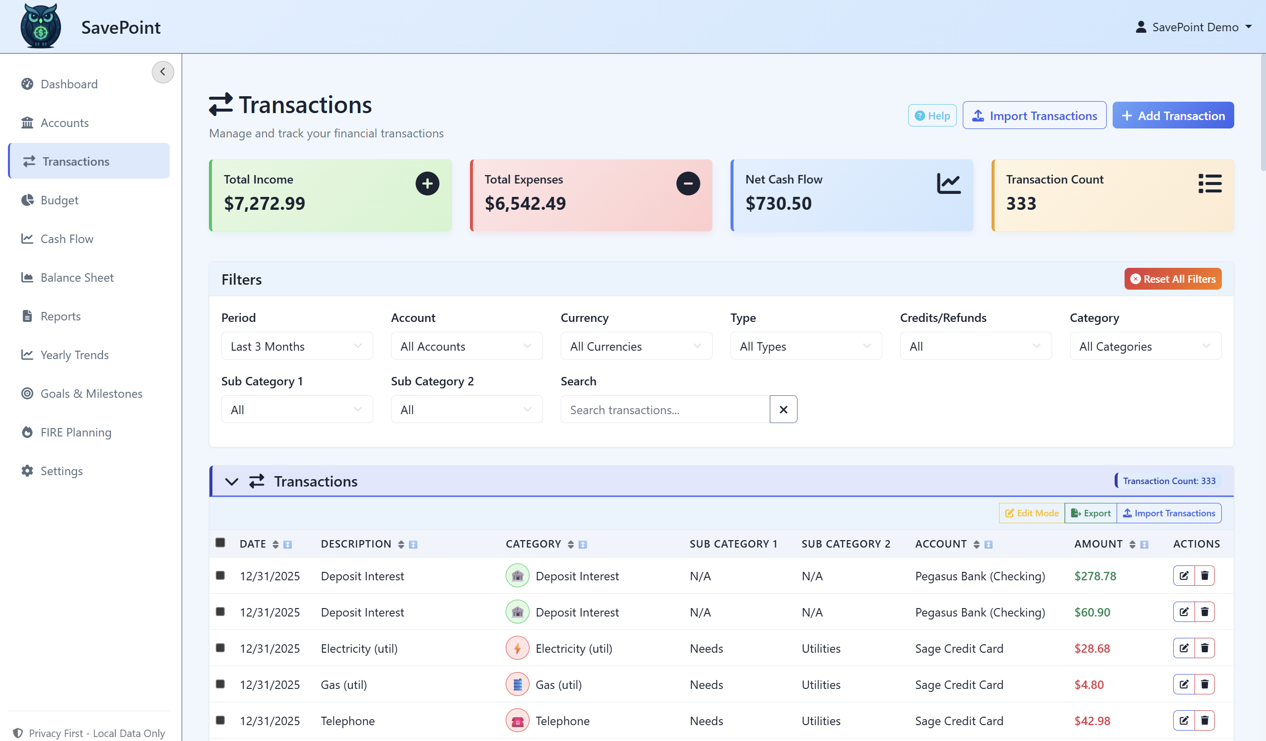 SavePoint Transactions